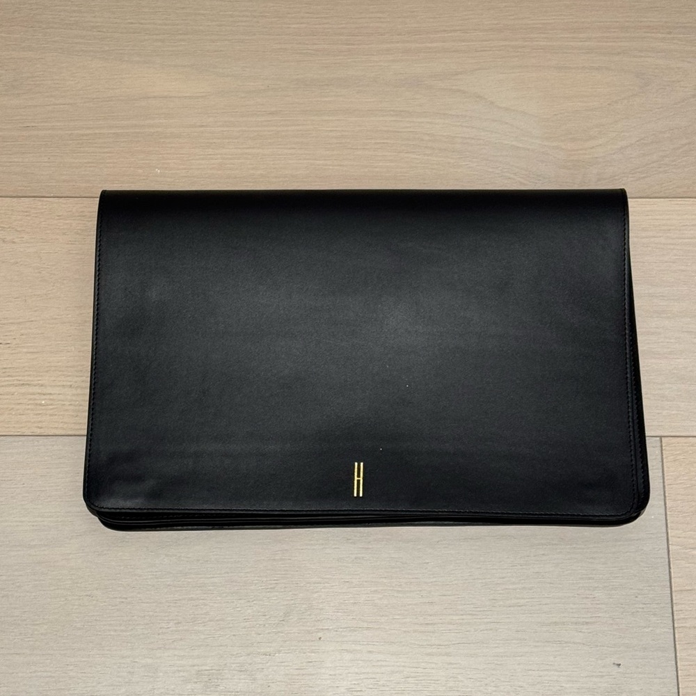 Mark & Graham Essential Leather Laptop Envelope - Black